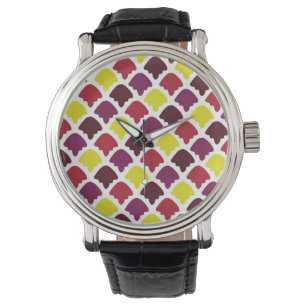 Cute shapes patterns design watch