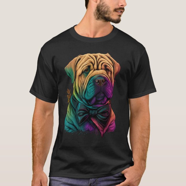 Cute Shar Pei Dog on Shar Pei  1 T-Shirt (Front)