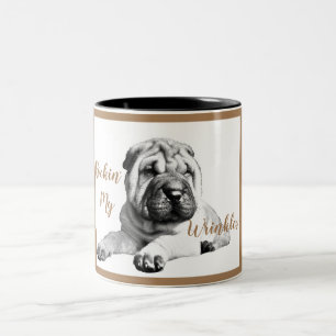 Cute Shar Pei "Rockin' My Wrinkles" Coffee Mug