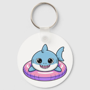 Cute Shark Baby With Float Kids Key Ring