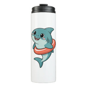Cute Shark Baby With Float Kids Thermal Tumbler