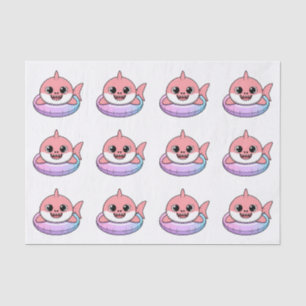 Cute Shark Baby With Float Kids Tissue Paper