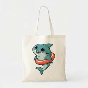 Cute Shark Baby With Float Kids Tote Bag