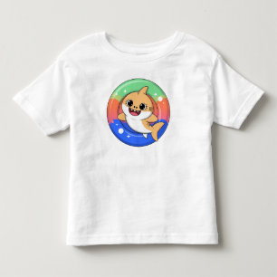 Cute Shark Baby With Float Toddler T-Shirt