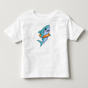Cute Shark Baby With Float   Toddler T-Shirt