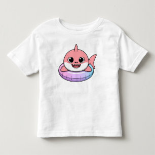 Cute Shark Baby With Float Toddler T-Shirt