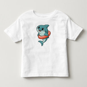 Cute Shark Baby With Float Toddler T-Shirt