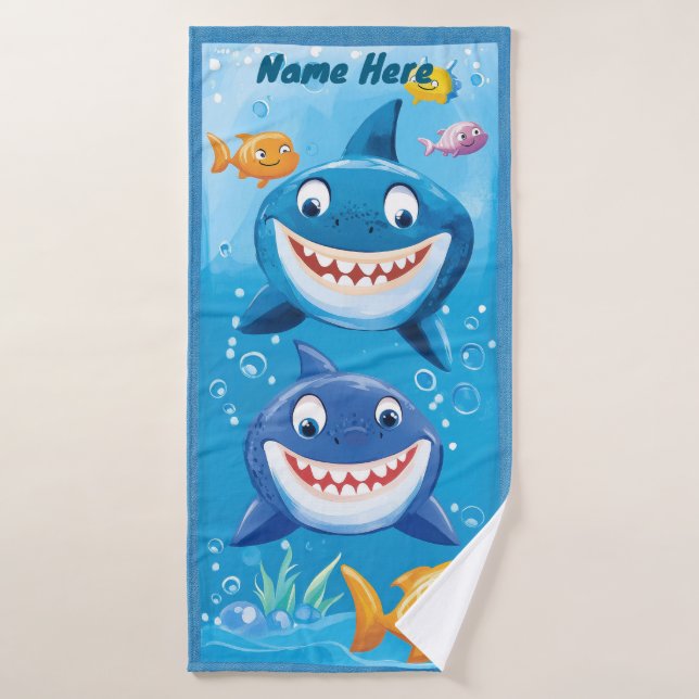 Cute Shark Beach Towel (Bath Towel)