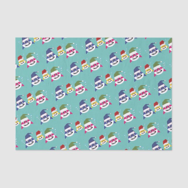 Cute Shark 🦈 Fun Fab Kids Super Ocean Family Tissue Paper (Front)