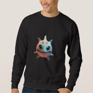 Cute SHARK, Fun, Smiling, Funny Fish, Adorable Art Sweatshirt