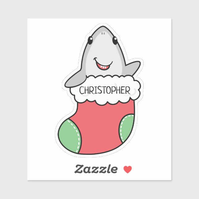 Cute Shark In A Stocking (Sheet)