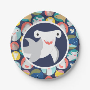 Cute Shark Paper Plate