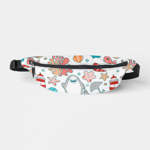 Cute Shark Pattern Bum Bags