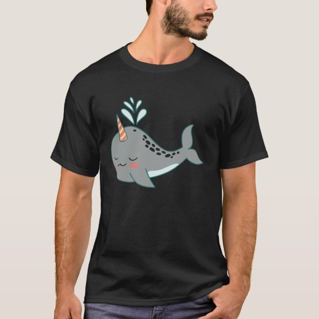 cute shark sharks funny baby swimming T-Shirt (Front)