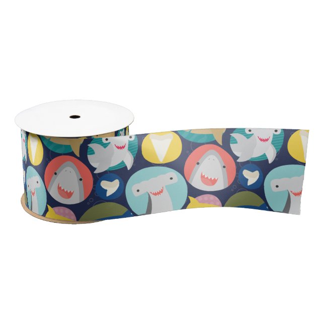 Cute Shark Species Ribbon Satin Ribbon (Spool)