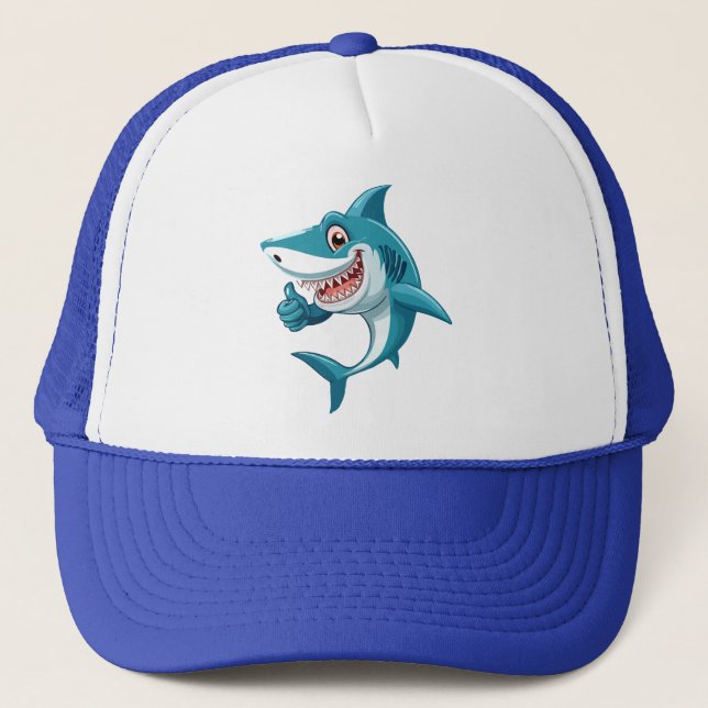 Cute shark trucker hat (Front)