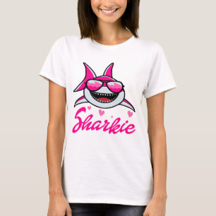 Cute Shark  Womens Kids Funny Shark T-Shirt