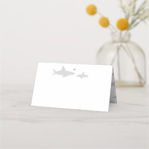 Cute Sharks and Ocean Baby Shower Place Cards