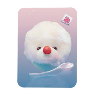 Cute Shaved Ice Dog Magnet