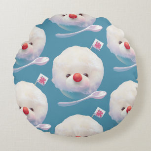Cute Shaved Ice Dog Pattern Round Cushion