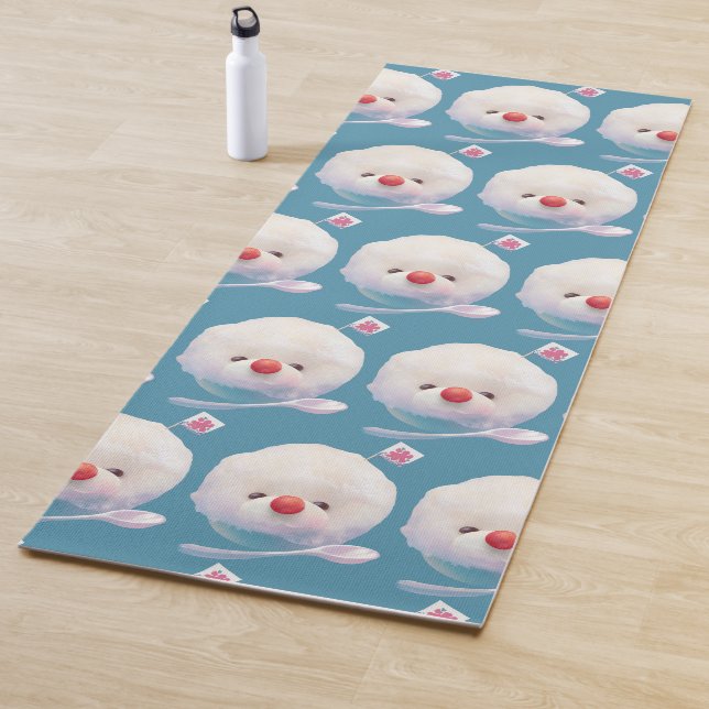 Cute Shaved Ice Dog Pattern Yoga Mat (In Situ)