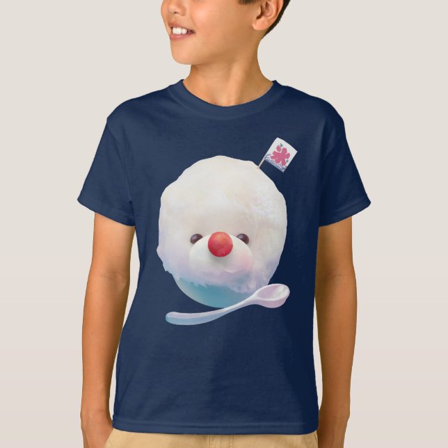 Cute Shaved Ice Dog T-Shirt (Front)