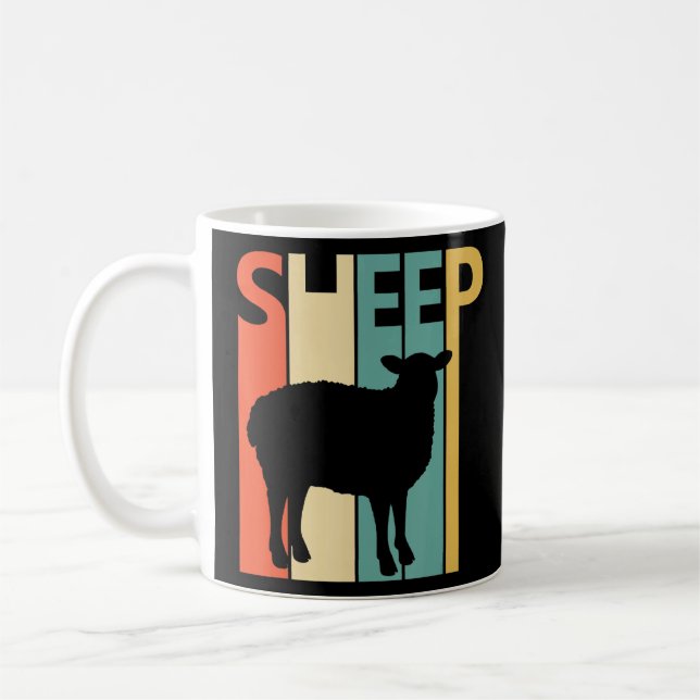 Cute Sheep Animal  Coffee Mug (Left)