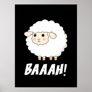 Cute Sheep Baah Poster