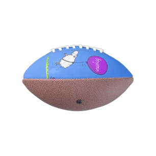 Cute sheep balloon cartoon humour illustration football