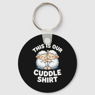 Cute Sheep Couple This Is Our Cuddle  Key Ring