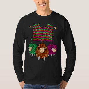 Cute Sheep Crochet Knitting Crocheter Crafter Grap T-Shirt