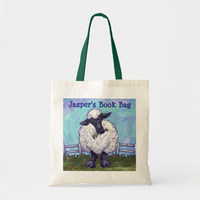 Cute Sheep Custom Book Bag (Front)