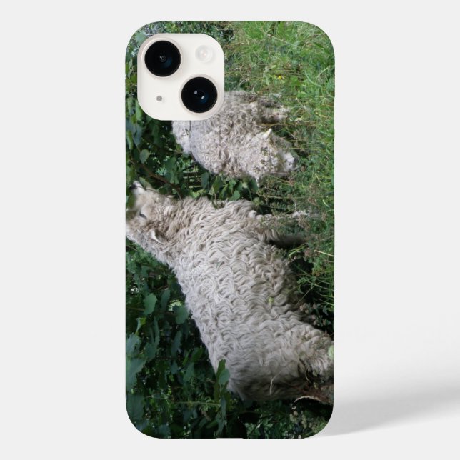 Cute Sheep Eating Leaves Case-Mate iPhone Case (Back)
