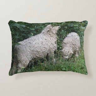 Cute Sheep Eating Leaves Pillow