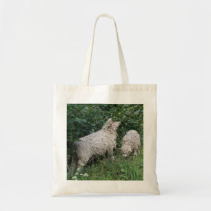 Cute Sheep Eating Leaves Tote Bag