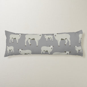 Cute Sheep & Lamb Farm Animal Pattern  Body Cushion