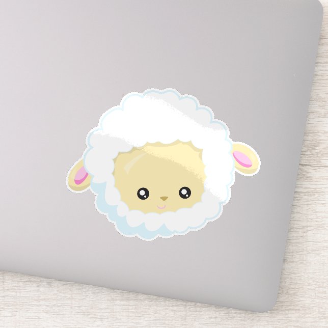 Cute Sheep, Little Sheep, Baby Sheep, White Sheep (Detail)