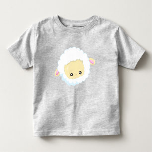 Cute Sheep, Little Sheep, Baby Sheep, White Sheep Toddler T-Shirt
