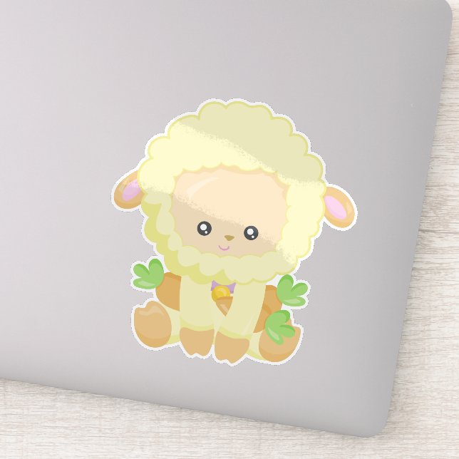 Cute Sheep, Little Sheep, Yellow Sheep, Carrots (Detail)
