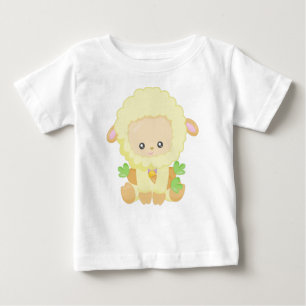 Cute Sheep, Little Sheep, Yellow Sheep, Carrots Baby T-Shirt