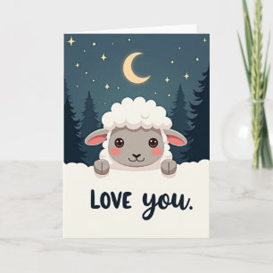 Cute Sheep Love You Card