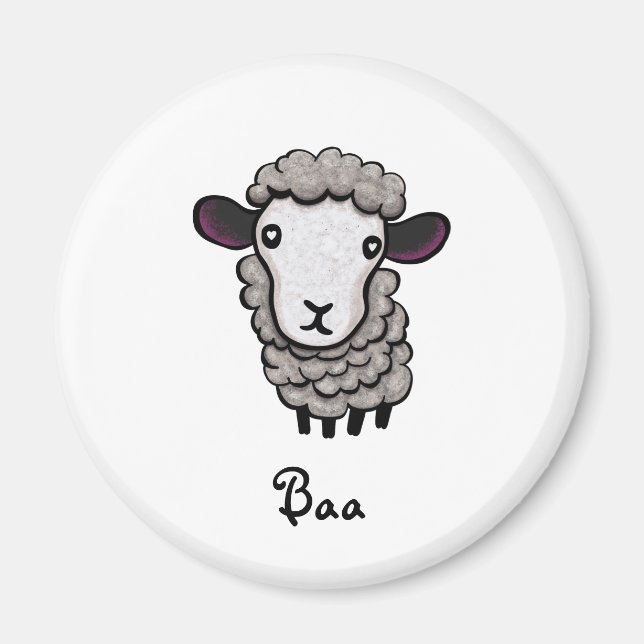 cute sheep magnet (Front)