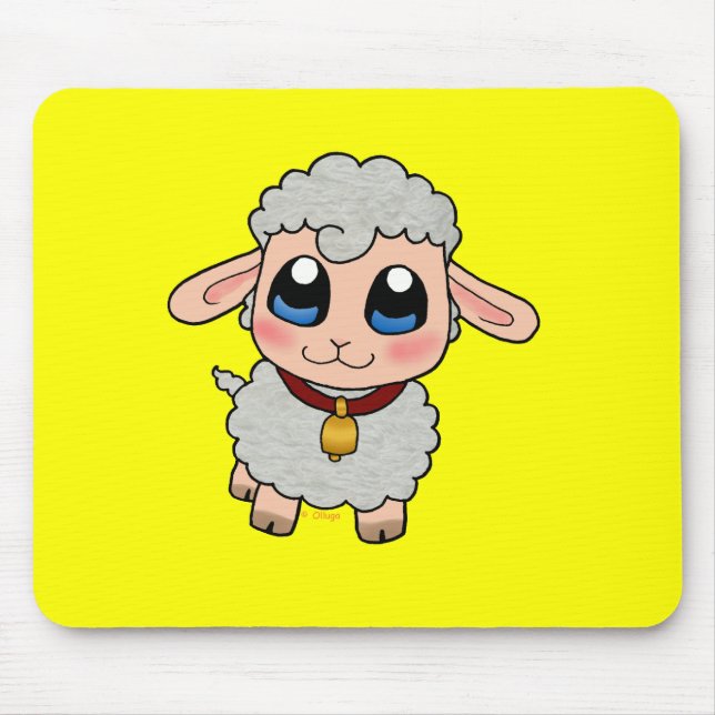 Cute Sheep Mouse Pad (Front)