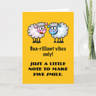 Cute Sheep Note Thinking Of You card