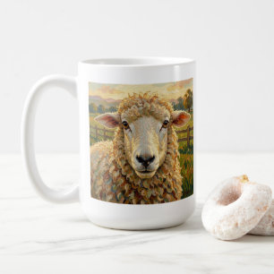 Cute Sheep on a Ranch  & Ewe, People Quote Coffee Mug