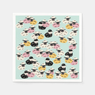Cute Sheep Paper Napkins