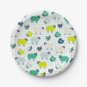 Cute Sheep Paper Plates