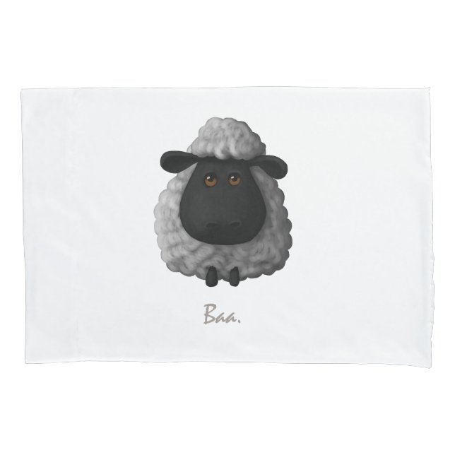 Cute Sheep Pillow Case (Front)