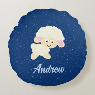 Cute sheep round cushion