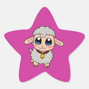 Cute Sheep Star Sticker